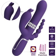 Pretty Love Cammy Triple Vibrador Multifunción 4 En 1 Morado