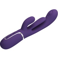 - Shania Triple Vibrador Rabbit Multifunción Morado
