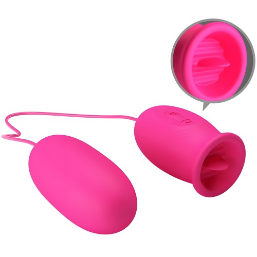 Pretty Love - Daisy Vibrator with Clitoris Stimulator Pink