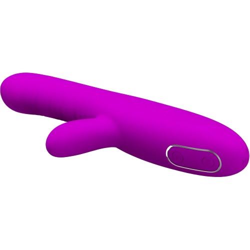 Angelique Multifunction Vibrator + Clitoral Stimulator Purple - Pretty Love