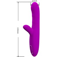 Angelique Multifunction Vibrator + Clitoral Stimulator Purple - Pretty Love