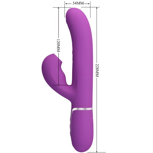Pretty Love Perlita Rabbit Multifunction Vibrator 3 In 1 Purple