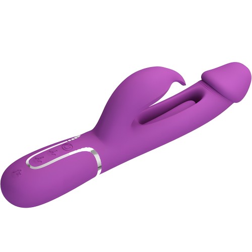 - Kampas Vibrador Rabbit Multifunción 3 En 1 Morado