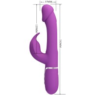 Pretty Love Kampas Multifunctional Rabbit Vibrator 3 in 1 Purple
