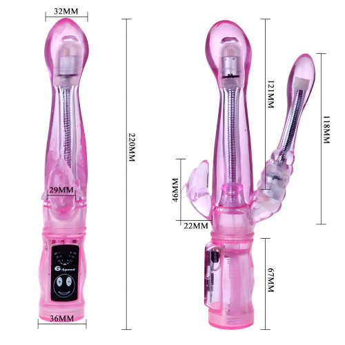 Baile - Vibrador Flexible Con Estimulador Anal