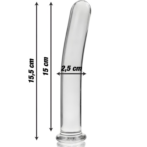 Model 9 Transparent Crystal Dildo 15.5 cm -o- 2.5 cm - Nebula Series By Ibiza