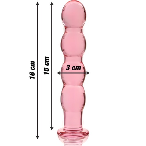 Modelo 10 Dildo Cristal Rosa 16.5 Cm