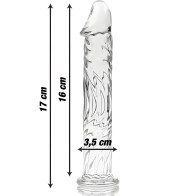 Modelo 12 Dildo Cristal Transparente 17 Cm -o- 3.5 Cm