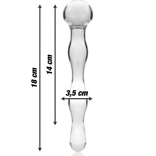 Nebula Series By Ibiza - Model 13 Crystal Dildo Transparent 18 cm