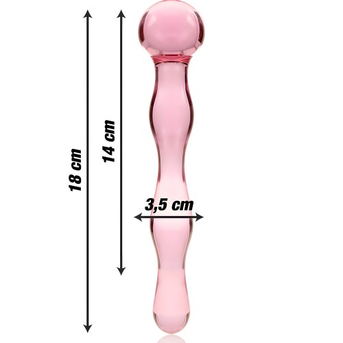 Nebula Series By Ibiza Model 13 Crystal Dildo Pink 18 cm
