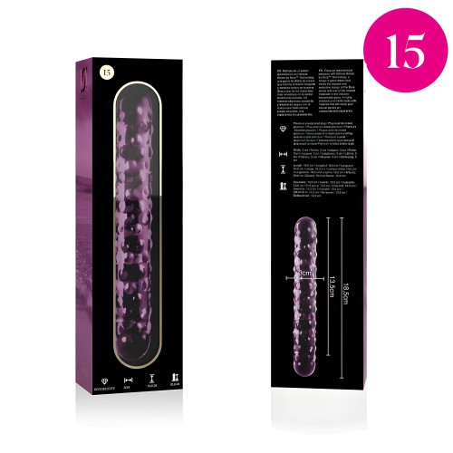 Modelo 15 Dildo Cristal Rosa 18.5 Cm