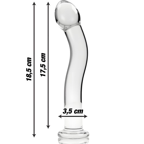 Modelo 18 Dildo Cristal Transparente