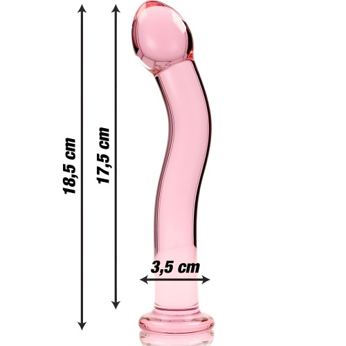 Modelo 18 Dildo Cristal Rosa 18.5 Cm -o- 3.5 Cm