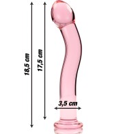 Modelo 18 Dildo Cristal Rosa 18.5 Cm -o- 3.5 Cm