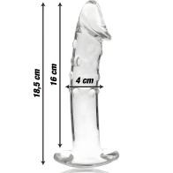 Nebula Series By Ibiza - Model 19 Transparent Glass Dildo 18.5 Cm -o- 4 Cm