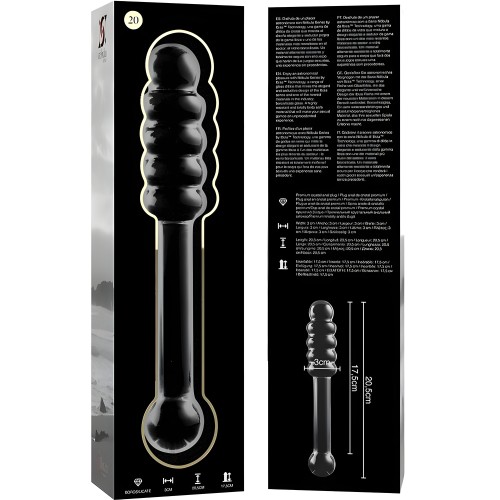 Nebula Series By Ibiza - Modelo 20 Dildo Cristal Transparente 20.5 Cm -o- 3 Cm