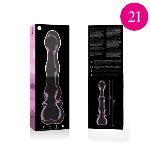 Modelo 21 Dildo Cristal Rosa 20.5 Cm -o- 3.5 Cm