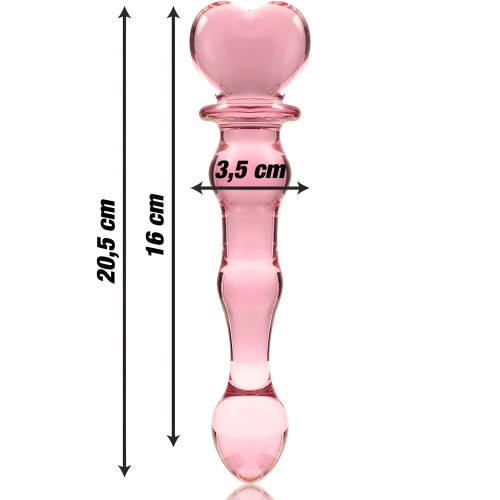 Modelo 21 Dildo Cristal Rosa 20.5 Cm -o- 3.5 Cm