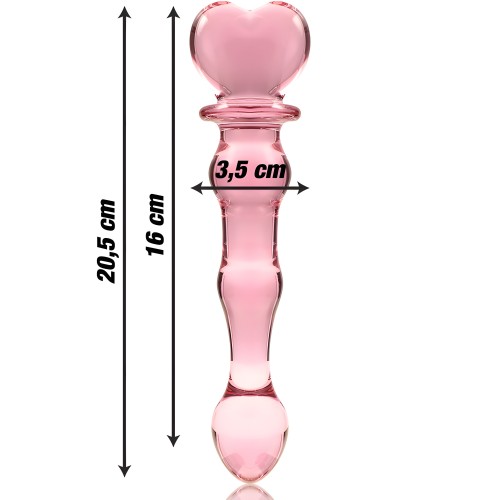 Modelo 21 Dildo Cristal Rosa 20.5 Cm -o- 3.5 Cm
