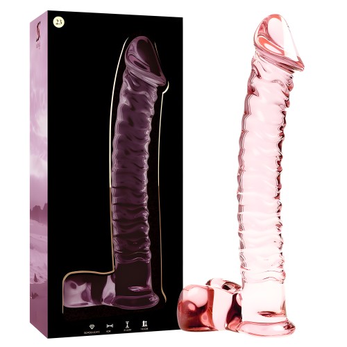 Nebula Series Dildo Crystal Pink 21.5 Cm - Luxury Pleasure