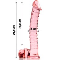 Nebula Series Dildo Cristal Rosa 21.5 Cm - Placer de Lujo
