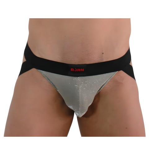 Burn 001 Shiny Jockstrap Beige/Black S