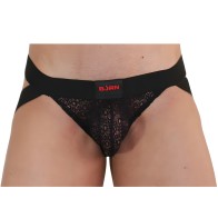 BURN - 005 Black Lacy Jockstrap S