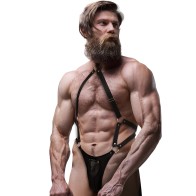 Vegan Leather Jock Strap Harness - Fetish Submissive