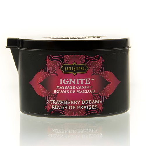 Kamasutra Strawberry Dreams Massage Candle - Sensual Experience