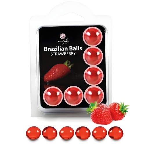 Secretplay Set de 6 Bolas Brasileñas - Sabor Fresa