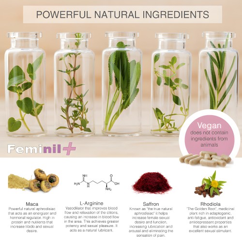 500 Cosmetics - Feminil+ Aumento Libido Sexual Femenino