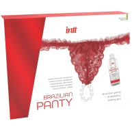 INTT Releases - Brazilian Panty Red with Pearls and Lubricant 50 ml