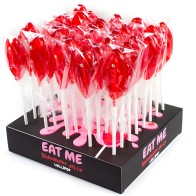 Secretplay Assorted Lollipop Display - Vagina Strawberry 40 Units