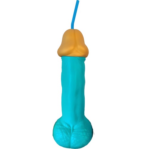 Vaso Pene Plástico Azul - Accesorio Divertido para Fiestas