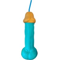 Vaso Pene Plástico Azul - Accesorio Divertido para Fiestas