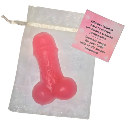 Pink Penis-Shaped Scented Soap - Fun Party Favor
