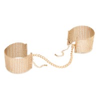 Bijoux Désir Métallique Gold Mesh Handcuffs - Stylish Restraint