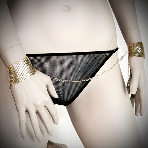 Bijoux Désir Métallique Esposas Malla Metalica Dorada - Restricción Estilizada