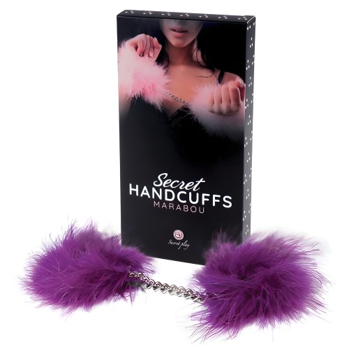 Lilac Marabou Handcuffs