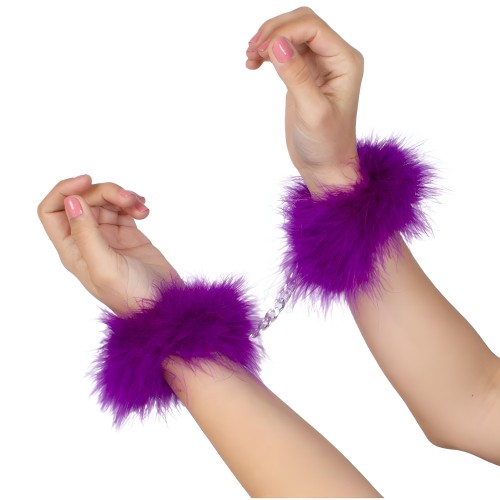 Lilac Marabou Handcuffs