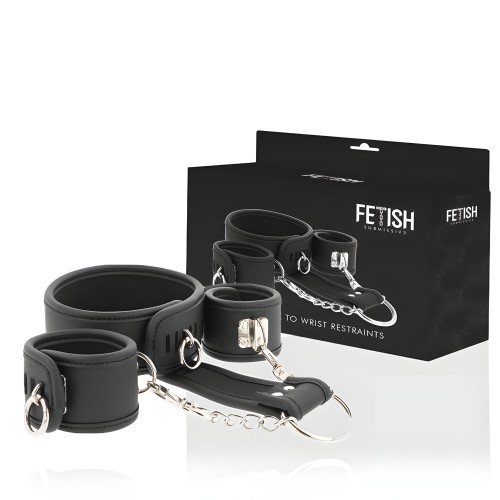 Fetish Submissive Bondage Collar and Cuffs Set