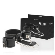 Fetish Submissive Bondage Collar and Cuffs Set