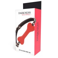 Darkness Bone Shaped Silicone Gag Red