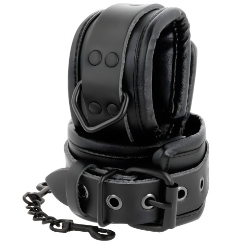 Darkness - Adjustable Leather Handcuffs - Black