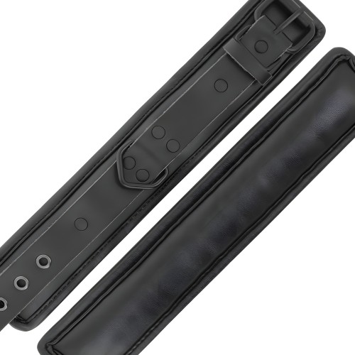 Darkness - Adjustable Leather Handcuffs - Black