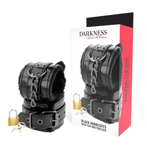 Darkness - Adjustable Leather Handcuffs with Lock