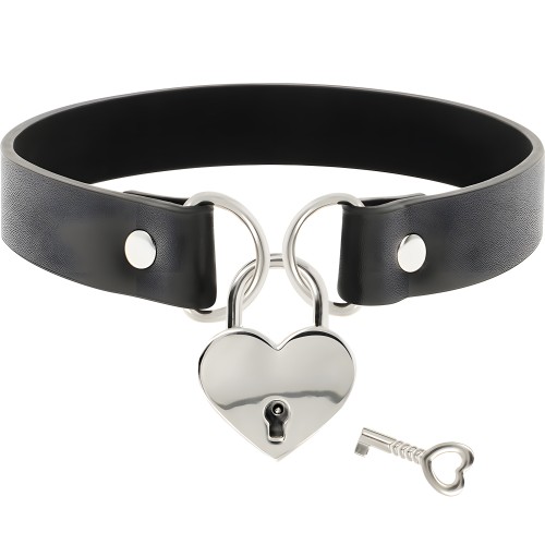 Coquette Chic Desire - Vegan Leather Heart Collar