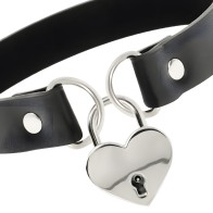 Coquette Chic Desire - Collar Cuero Vegano Corazón