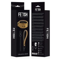 Fetish Submissive Origen - Collar Con Cadena Con Forro De Neopreno