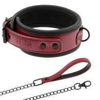 Neoprene Lined Collar with Chain | Fetish Submissive